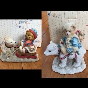 Cherished Teddies Winter Lot Bundle Eric and Erica